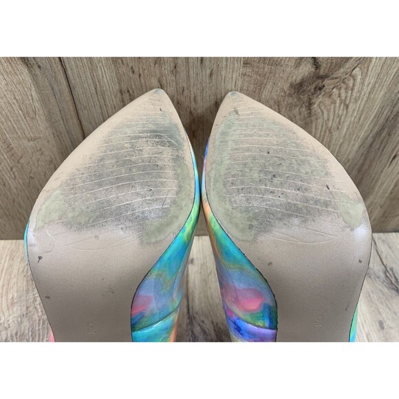 Michael Ry leigh Patent Leather Pointed Toe Stiletto Heels Size 9M Multicolored - Picture 13 of 16